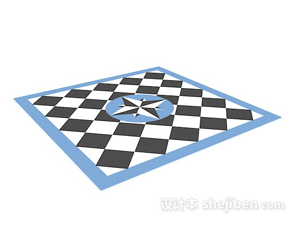格纹地毯3d模型下载