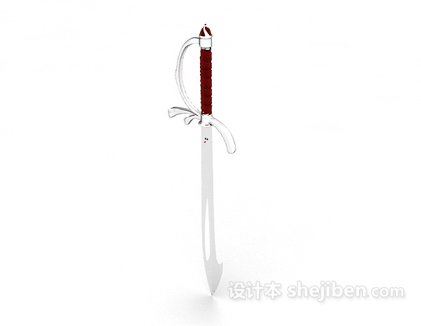 欧式复古短剑3d模型下载