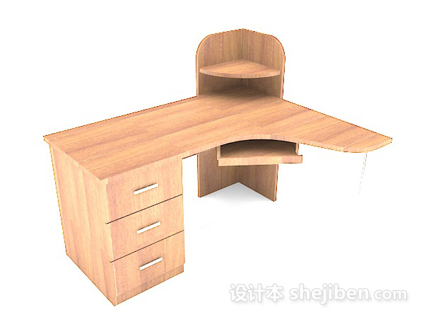 简单办公桌3d模型下载