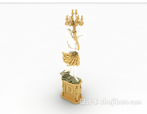 欧式精美灯具装饰3d模型下载