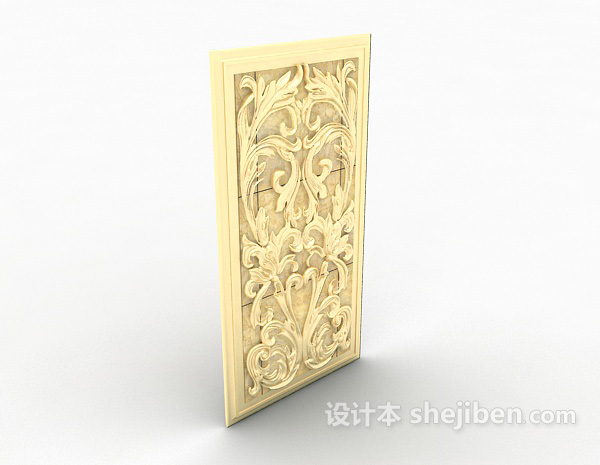 金色浮雕3d模型下载
