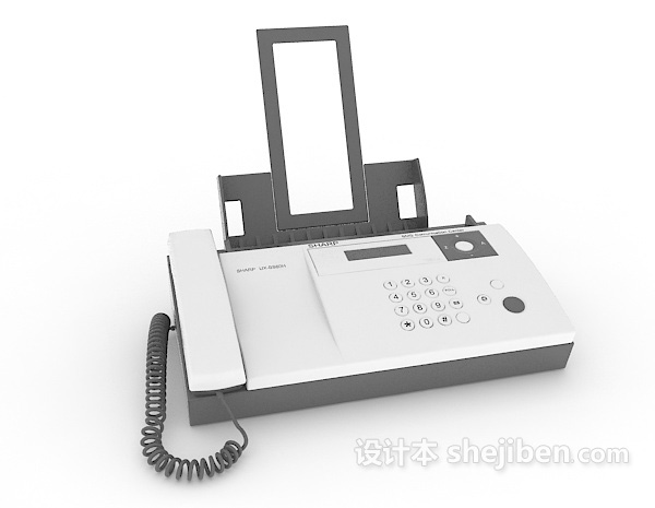 办公传真机3d模型下载
