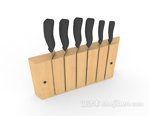 厨房套装刀具3d模型下载