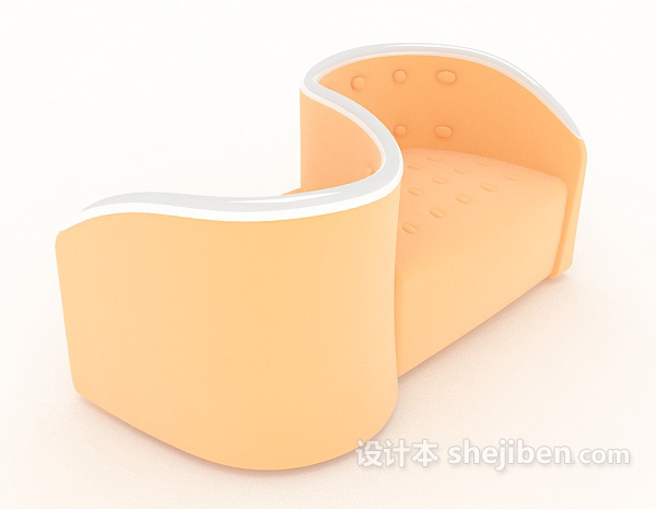 S型沙发3d模型下载