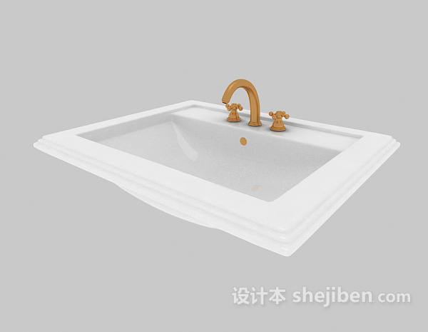 简单居家洗脸盆3d模型下载