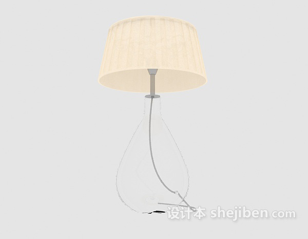 个性简约黄色台灯3d模型下载