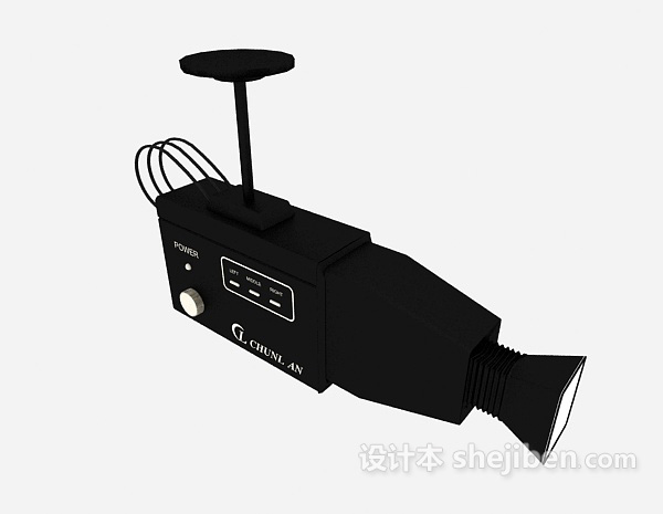 黑色投影仪3d模型下载