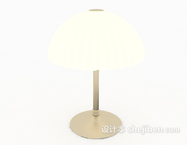 米黄色简约台灯3d模型下载