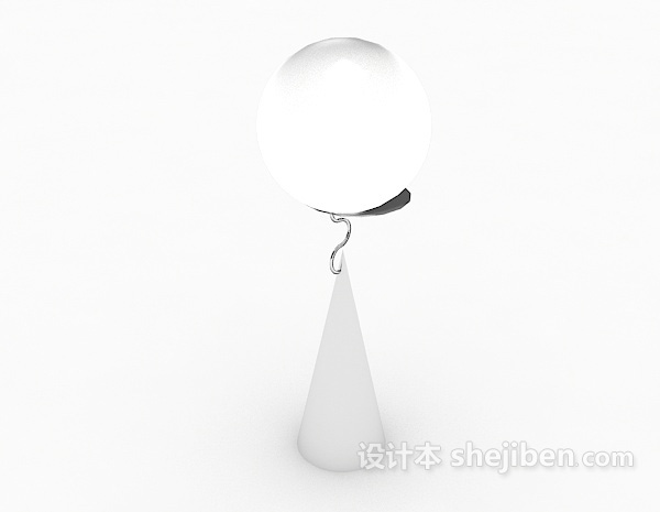 水晶球台灯3d模型下载