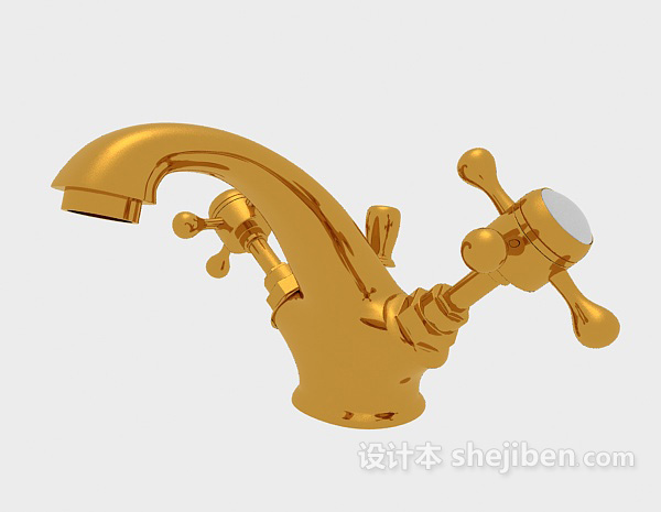 金色家居水龙头3d模型下载