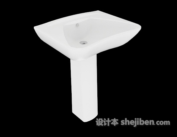 现代简约洗脸盆3d模型下载