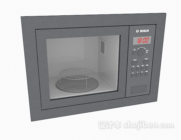简单微波炉3d模型下载