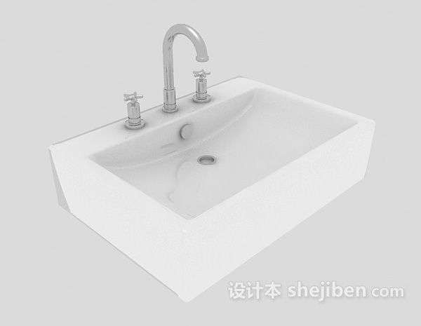 厨卫间洗手池3d模型下载