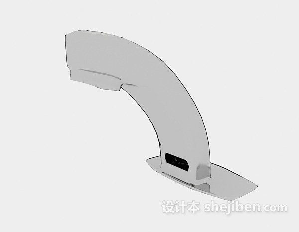灰色感应式水龙头3d模型下载