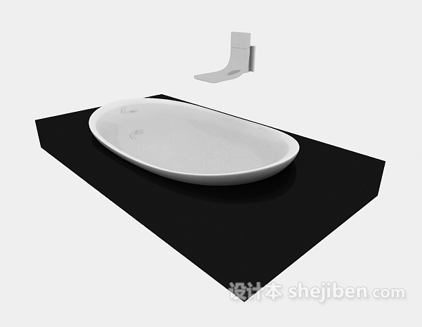 简约洗面盆3d模型下载