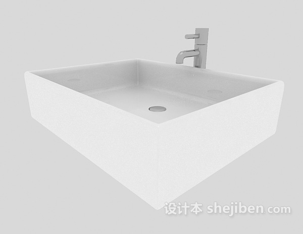 简单家居洗脸盆3d模型下载