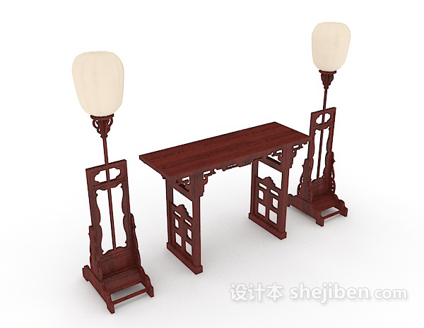 清式居家条案3d模型下载