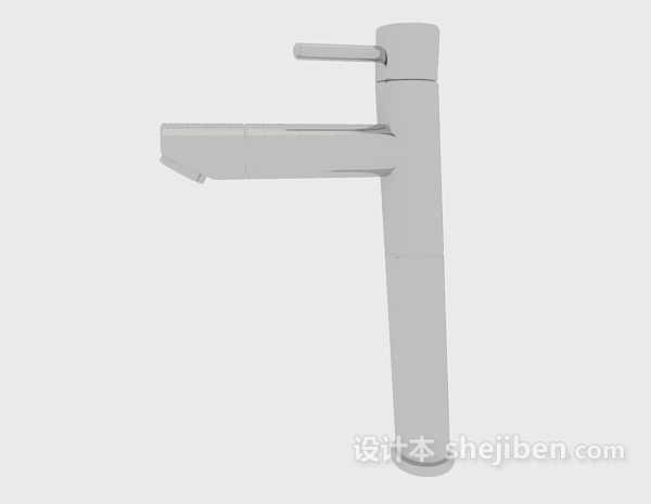 卫生间灰色水龙头3d模型下载