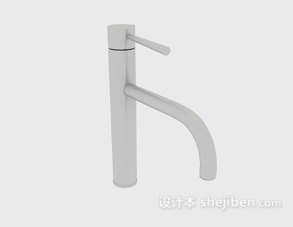 灰色简单水龙头3d模型下载