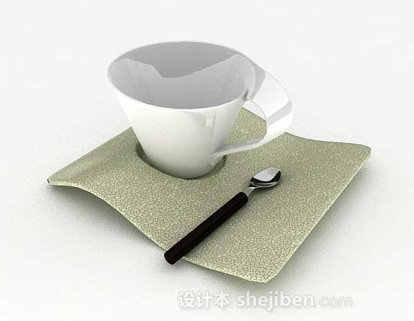 现代简约茶具3d模型下载