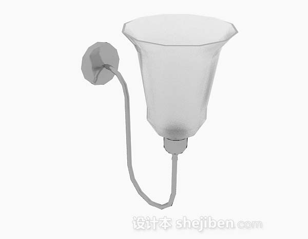 喇叭花状壁灯3d模型下载