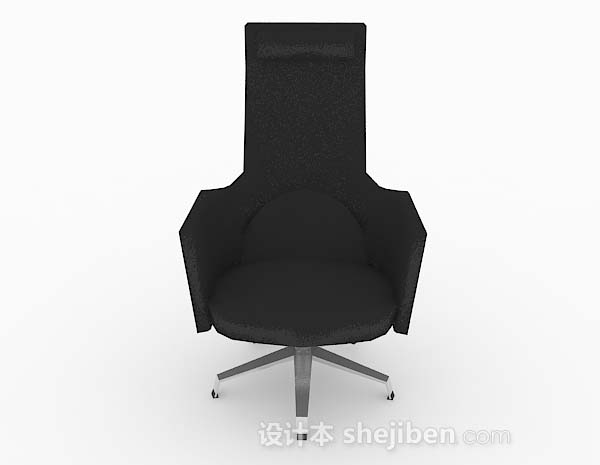 现代黑色休闲椅子3d模型下载