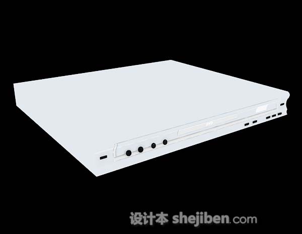 白色DVD机3d模型下载
