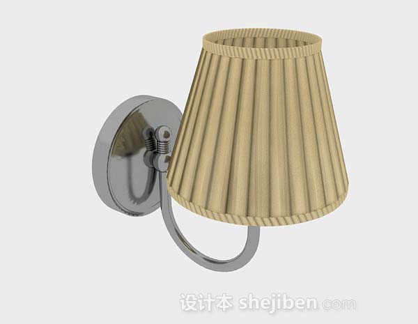 家居黄棕色壁灯3d模型下载