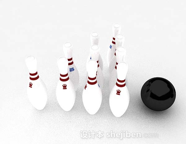 保龄球套装3d模型下载