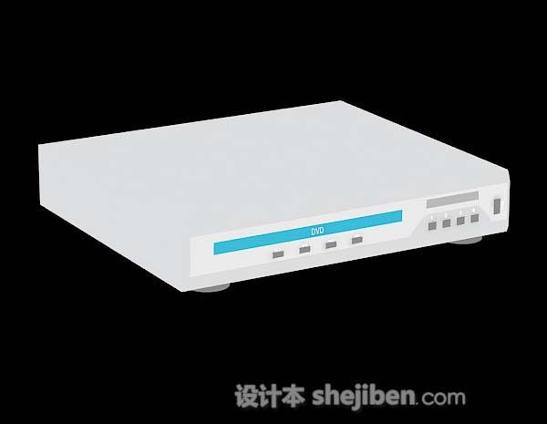白色家庭DVD机3d模型下载