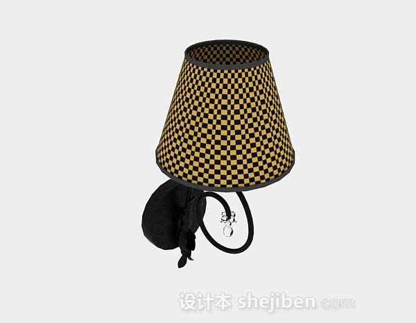 欧式简约格子壁灯3d模型下载