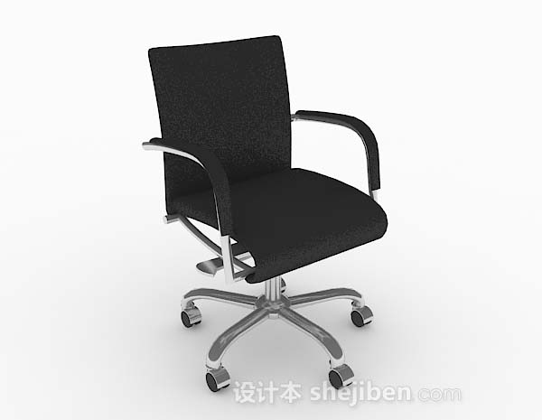 现代黑色办公椅3d模型下载