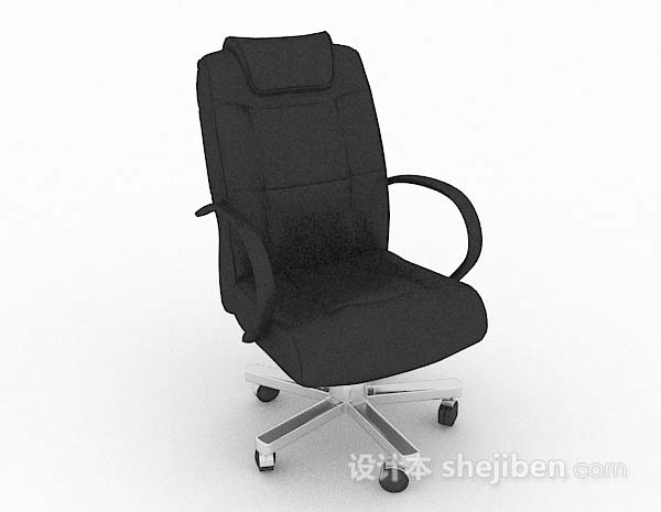 高档黑色办公椅3d模型下载