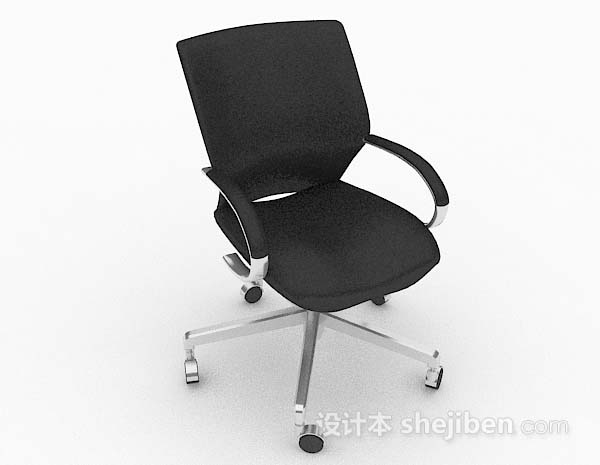 黑色办公椅3d模型下载