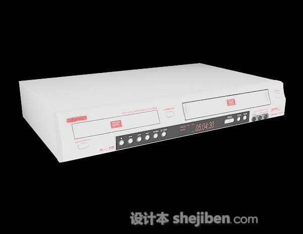 家庭白色DVD机3d模型下载