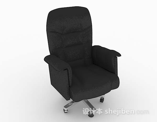 办公黑色椅子3d模型下载