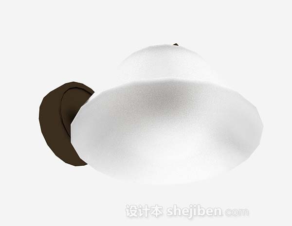 简约白色壁灯3d模型下载