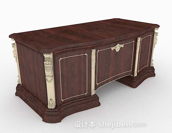 欧式复古班台3d模型下载