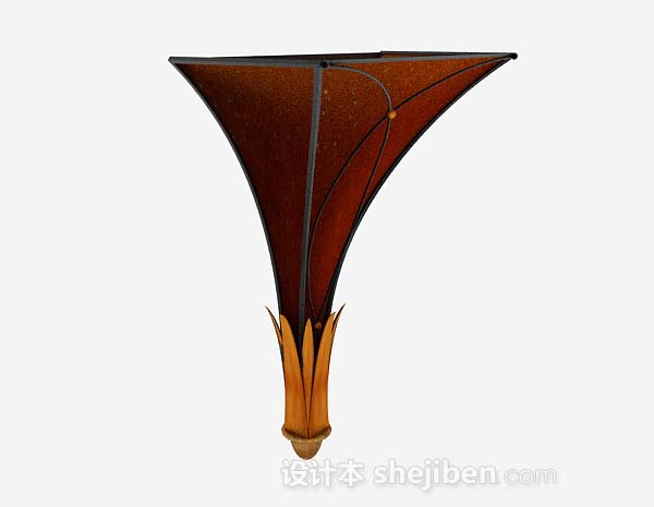 个性喇叭形壁灯3d模型下载
