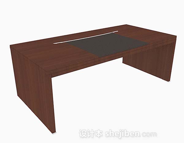 木质办公书桌3d模型下载