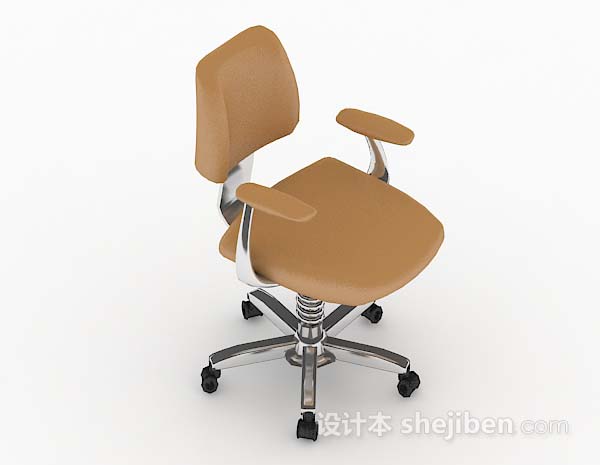 棕色办公椅3d模型下载