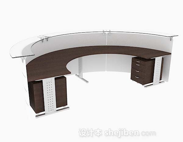 简单前台桌3d模型下载