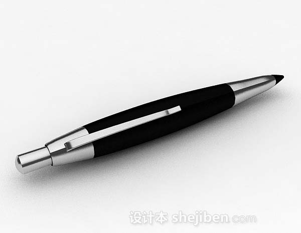 黑灰圆珠笔3d模型下载