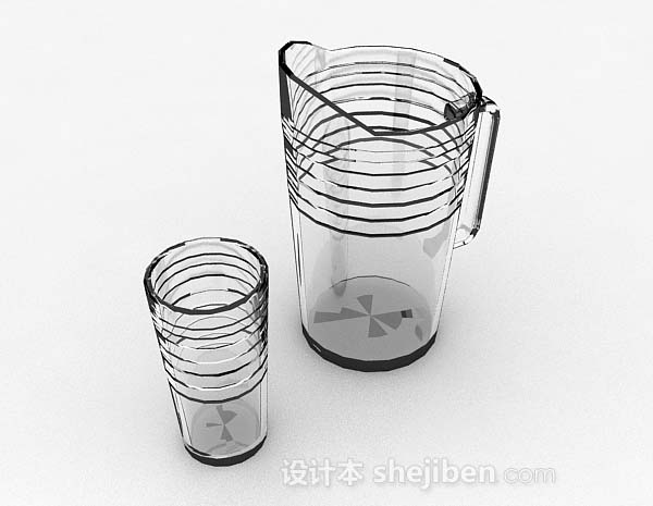 透明厨房杯具3d模型下载