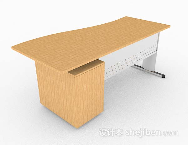 黄色家居书桌3d模型下载