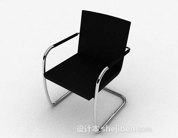 现代金悦黑色金属椅子3d模型下载
