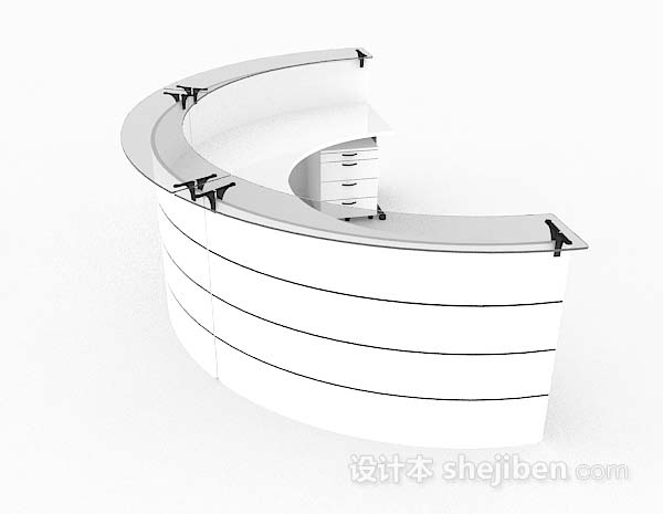 白色班台3d模型下载