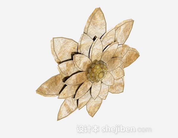 莲花装饰品3d模型下载