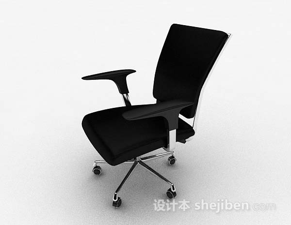 黑色办公椅3d模型下载