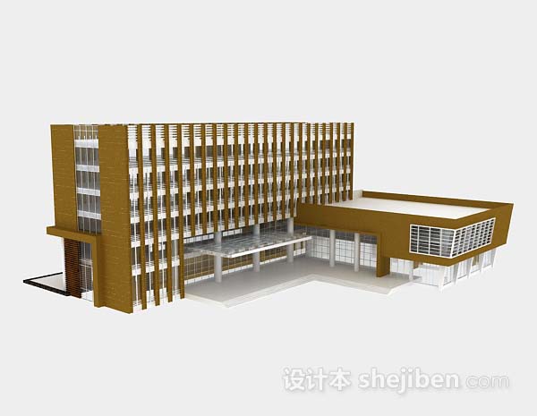 简约教学楼3d模型下载